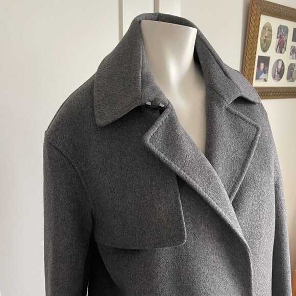Ports Classic Double Breasted Wool & Cashmere Peacoat Charcoal Grey Sz 4 NWOT - Picture 7 of 12